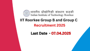 IIT Roorkee Group B and Group C