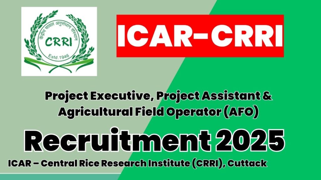 ICAR-CRRI Recruitment