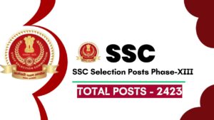 SSC Selection Posts Phase-XIII Recruitment