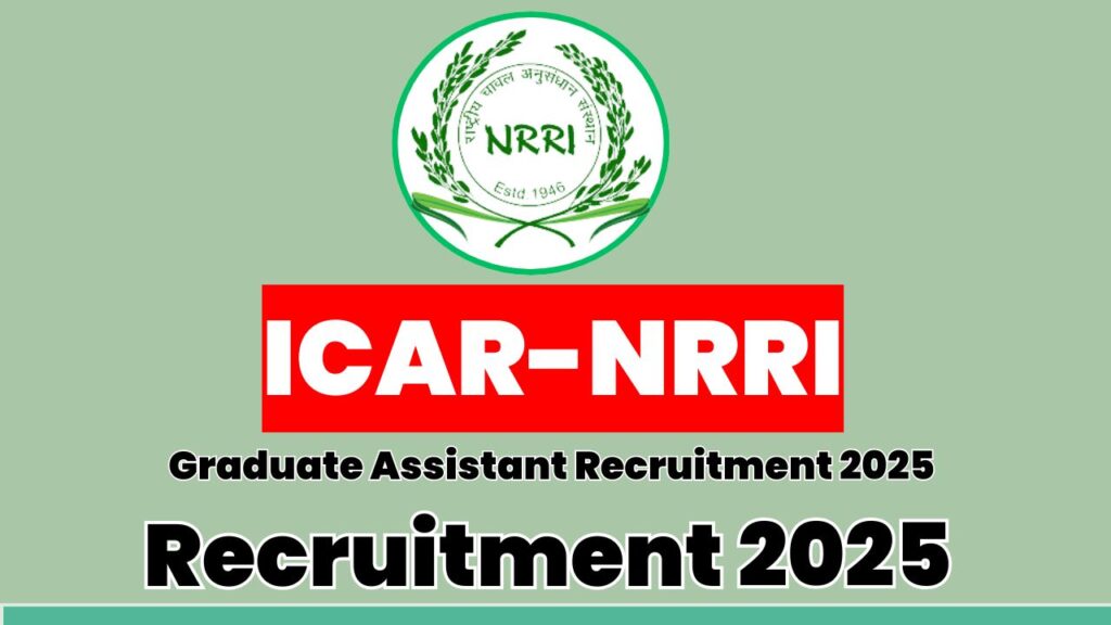 ICAR NRRI Odisha Graduate Assistant Recruitment