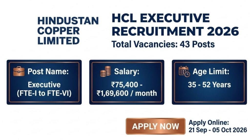 Hindustan Copper Limited Recruitment