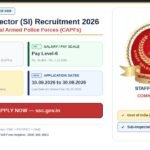 SSC Sub Inspector Recruitment