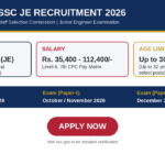 SSC JE Recruitment