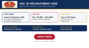 SSC JE Recruitment