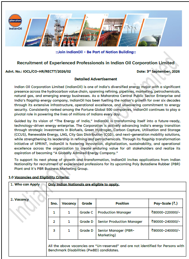 IOCL Recruitment