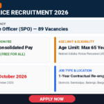 Odisha Police SPO Recruitment 2026