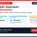 SSB Odisha Laboratory Assistant Recruitment