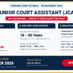Supreme Court Junior Court Assistant Vacancy 2026